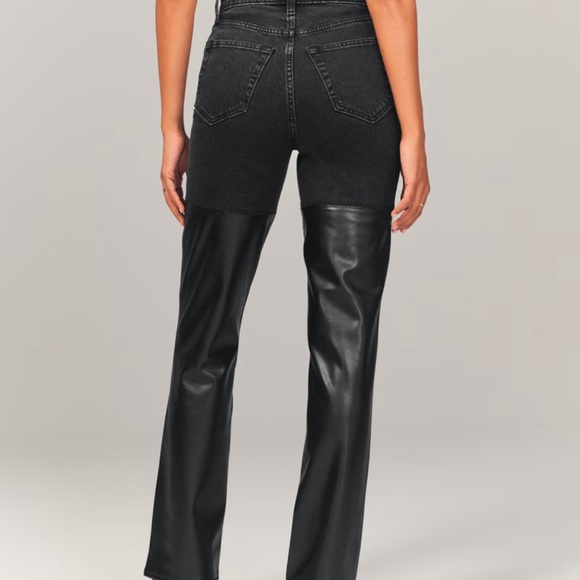 Abercrombie mixed fabric black jean - Picture 2 of 3